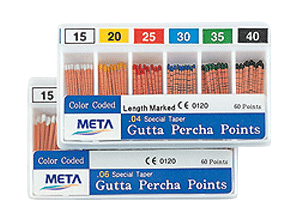 Gutta Percha Points Taper .04 #25 60/pk. - Meta - BriteSources