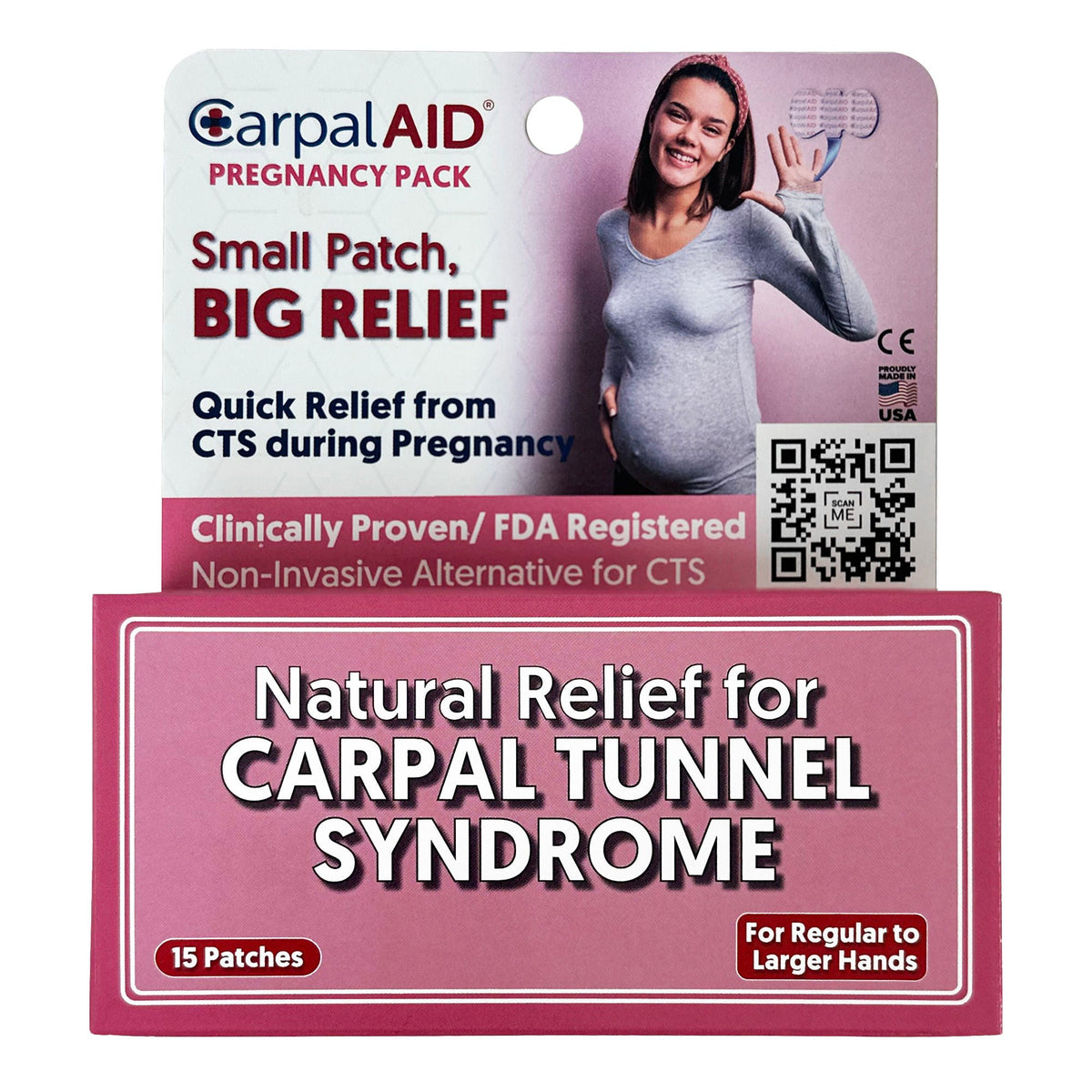 Carpalaid® Patch Pregnancy Hand-Based Carpal Tunnel Support, Large, 15/Pk