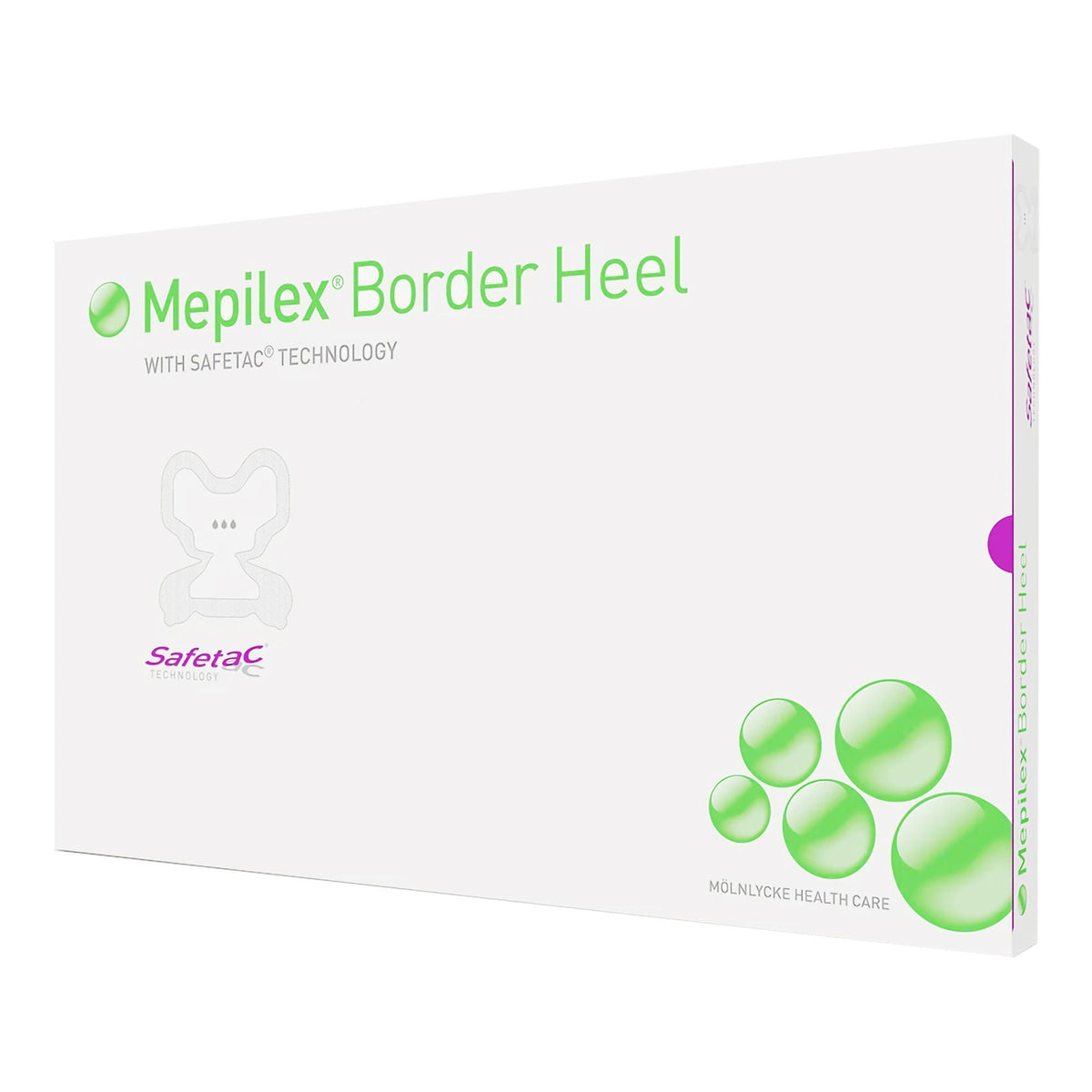 Mepilex® Border Heel Foam Dressing, 8-3/5 X 9 Inch, 1/Ea