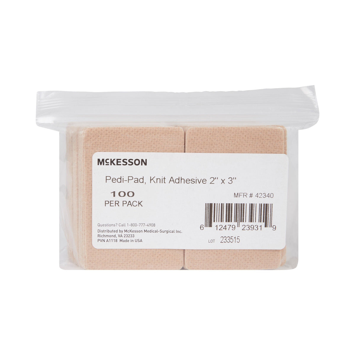 Mckesson Beige Protective Pad, 2 X 3 Inch, 100/Pk