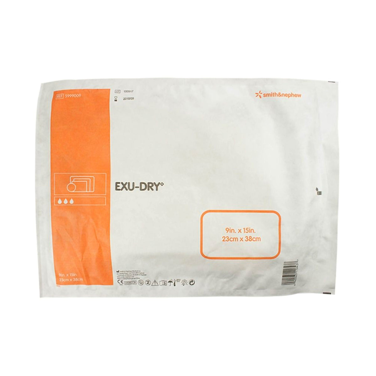 Smith & Nephew Exu-Dry Anti-Shear Super Absorbent Dressing, 9 X 15 Inch, 30/Cs