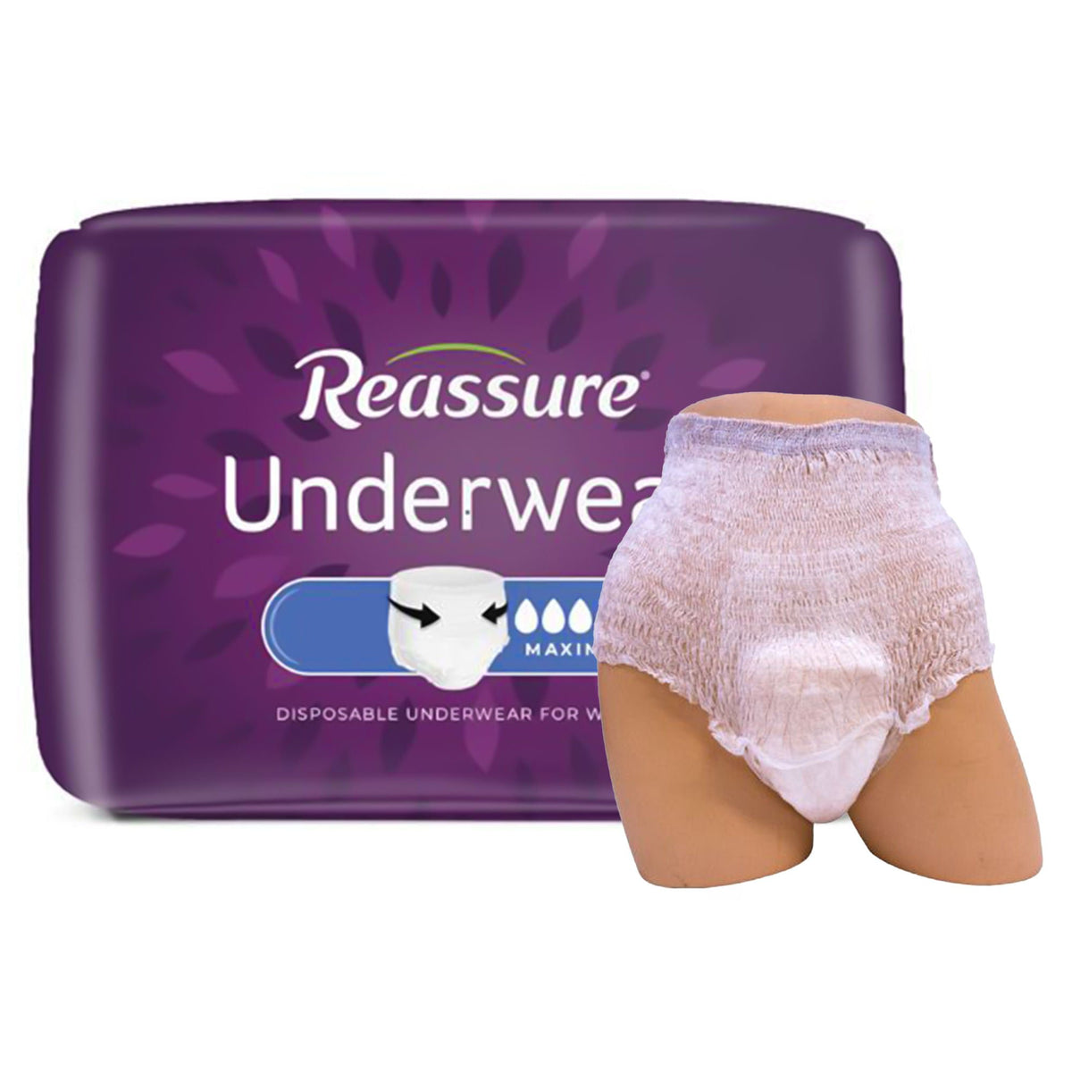 Reassure® Maximum Absorbent Underwear, Heavy Absorbency, 2X-Large, 48/Cs