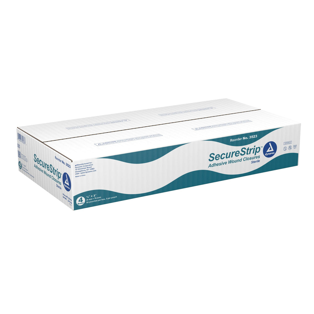 dynarex® Secure Strip™ Adhesive Wound Closure Strip, ¼ by 3 Inches, 200/CS