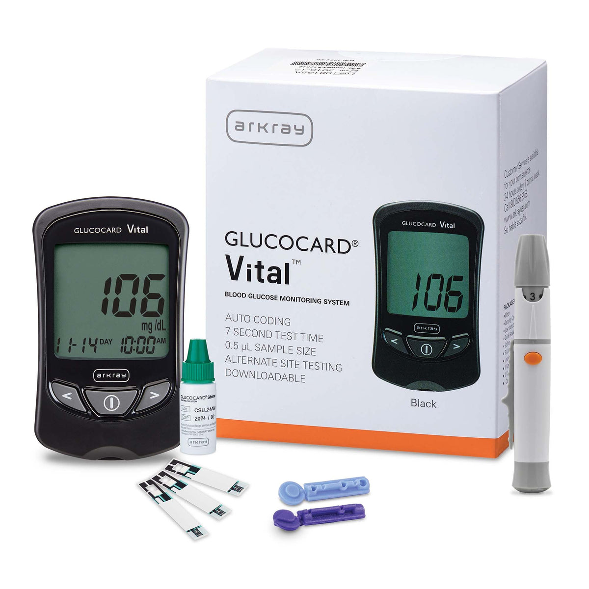 Glucocard® Vital™ Blood Glucose Meter Kit, 4/CS
