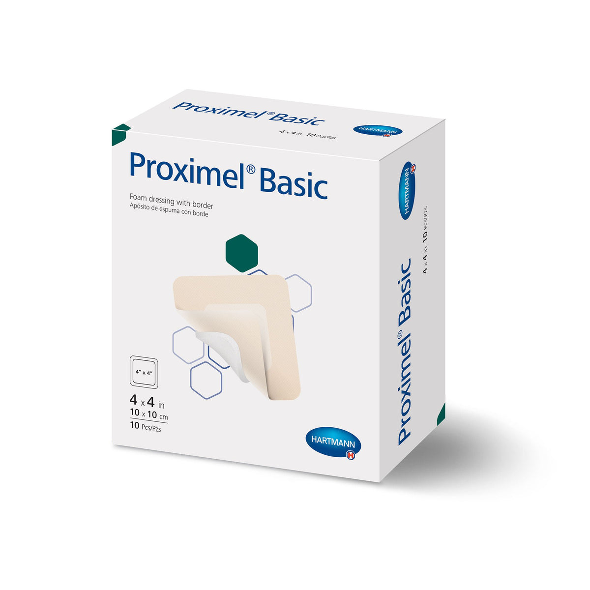 Dressing, Wnd Proximel Basic Fm W/Brdr 4X4" (10/Bx 6Bx/Cs), 10/Bx