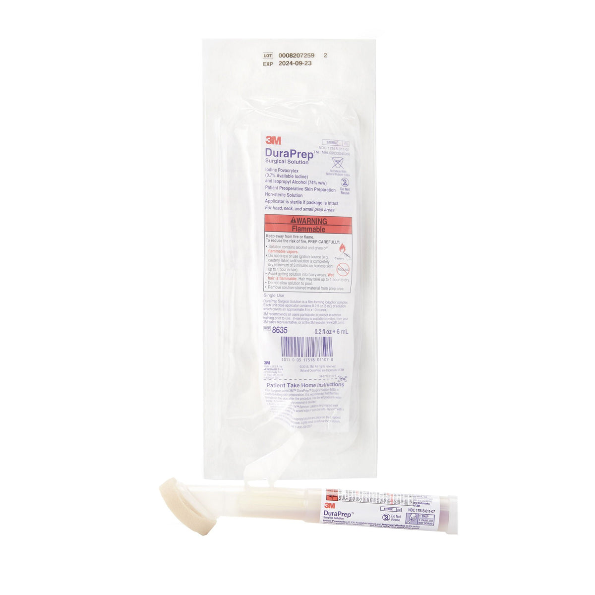 3M DuraPrep Prep Solution, Applicator, 6 mL, 50/CS