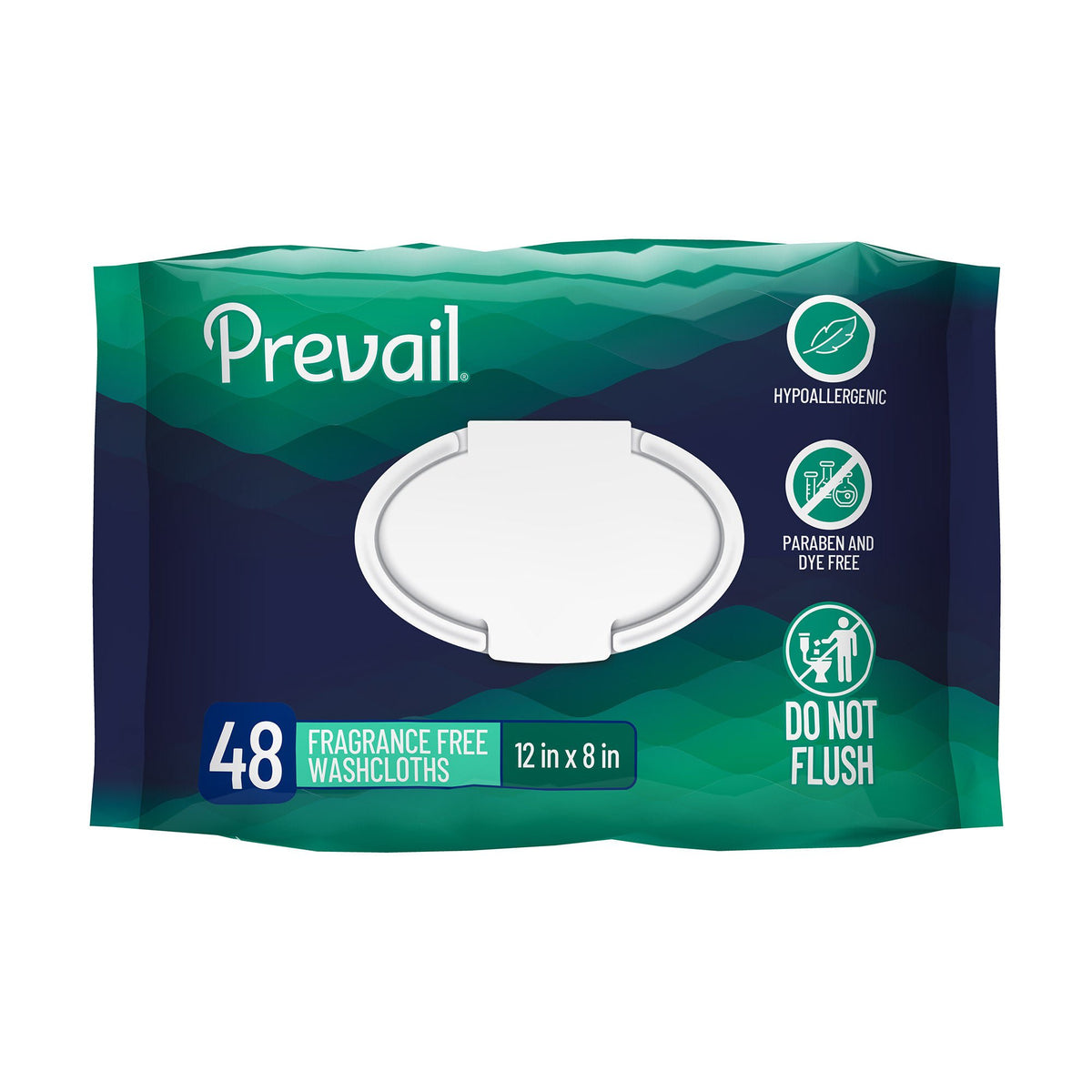 Prevail® Adult Personal Cleansing Wipe, Soft Pack, Aloe, Vitamin E, 8 X 12 Inch, 576/Cs