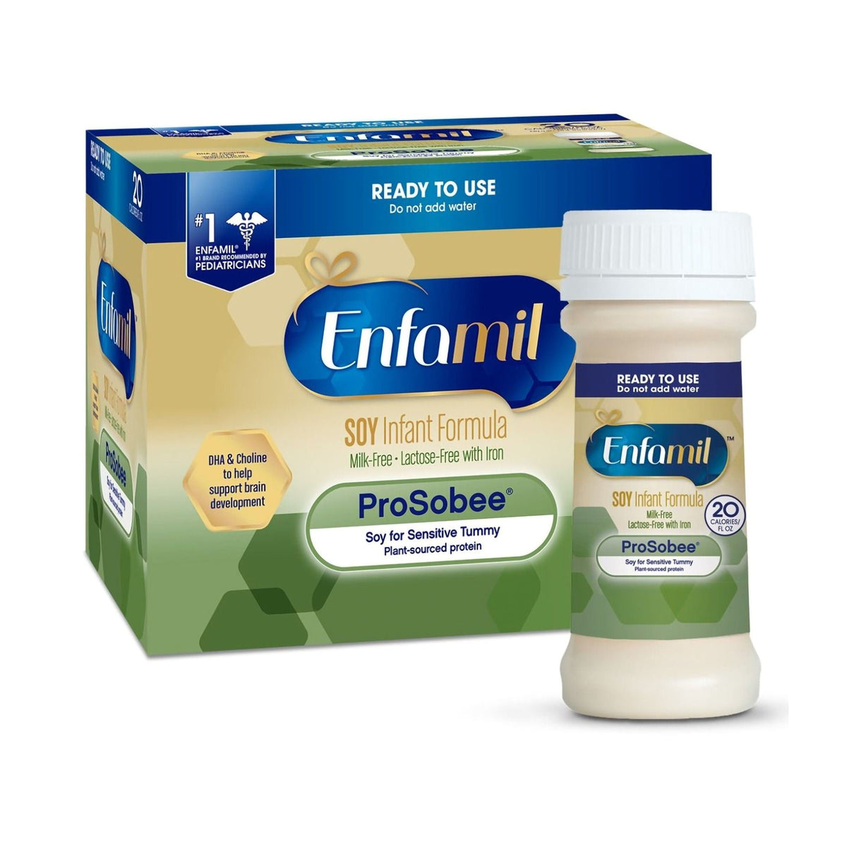 Enfamil® Prosobee® Infant Formula, 2 Oz. Ready To Use Nursette Bottle, 48/Cs