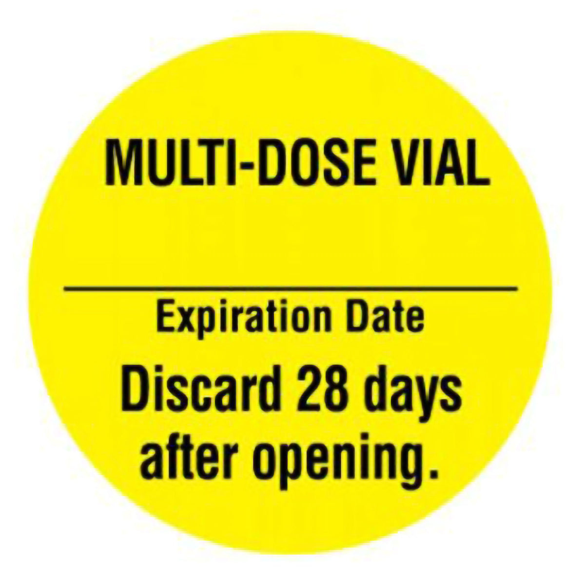 "Multi-Dose Vial Expiration Date __________ Discard 28 Days After Opening" Label, 1/Rl