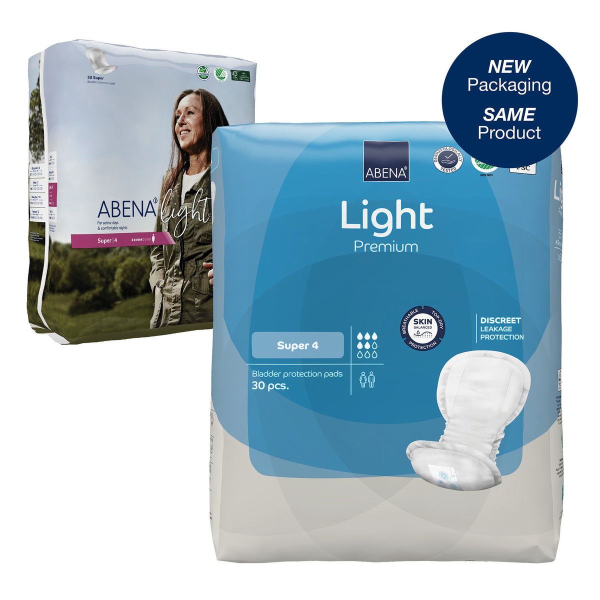 Abena™ Light Super Bladder Control Pad, 17-Inch Length, 180/Cs