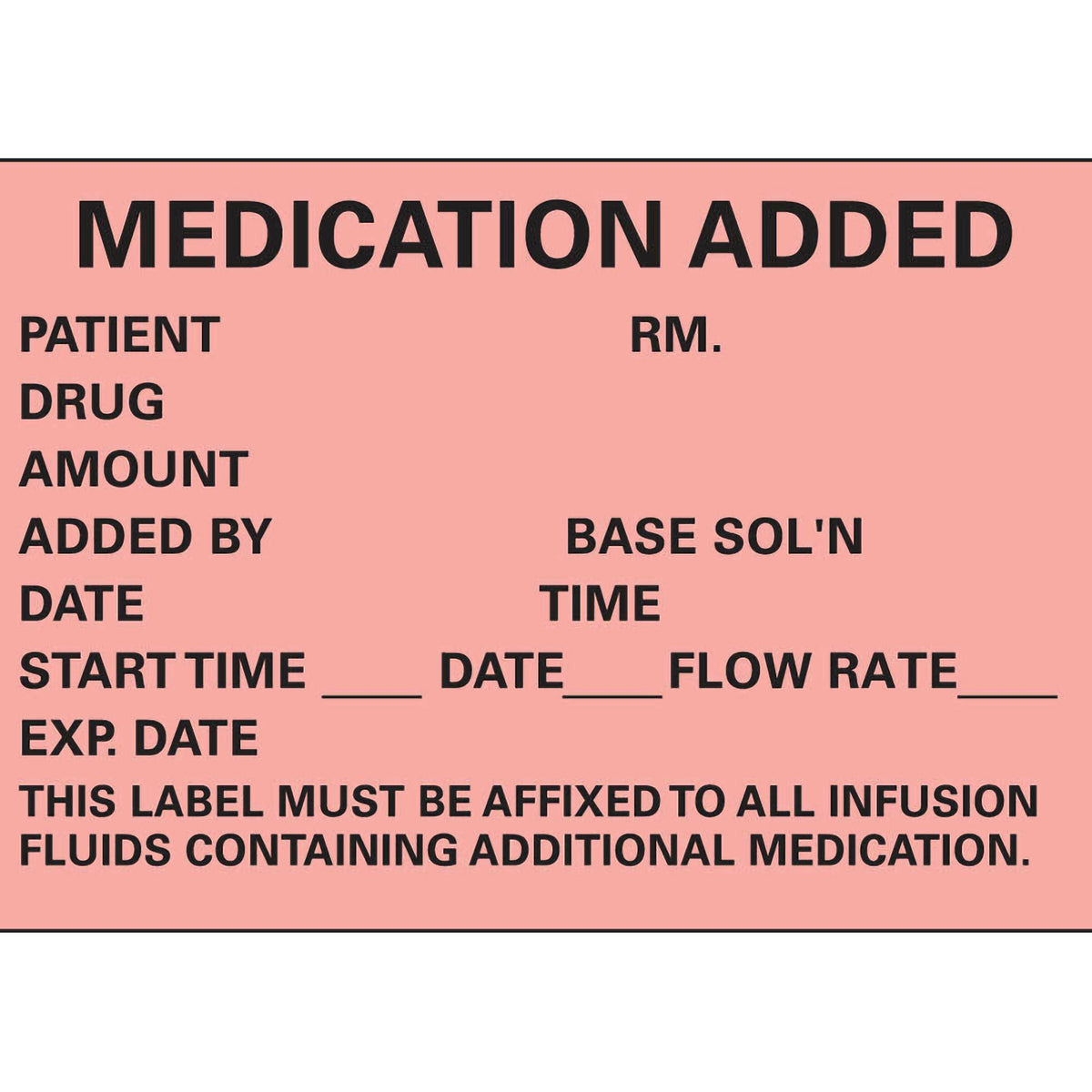 Timemed Medication Added Pre-Printed Label, 2.5 x 1.75 Inch, 1/RL