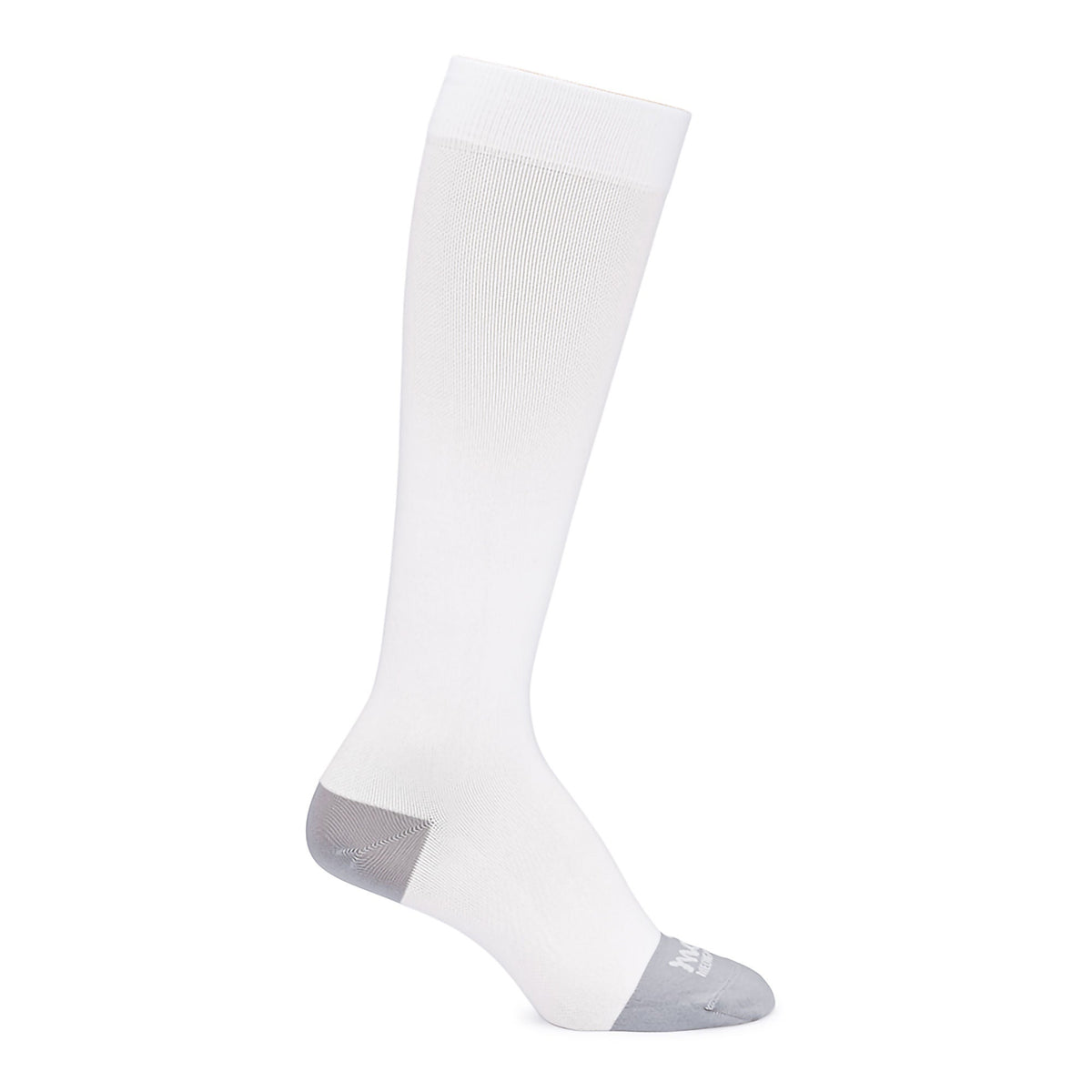 Sock, Comprsn Maternity Wht/Gry Lg, 1/Pr