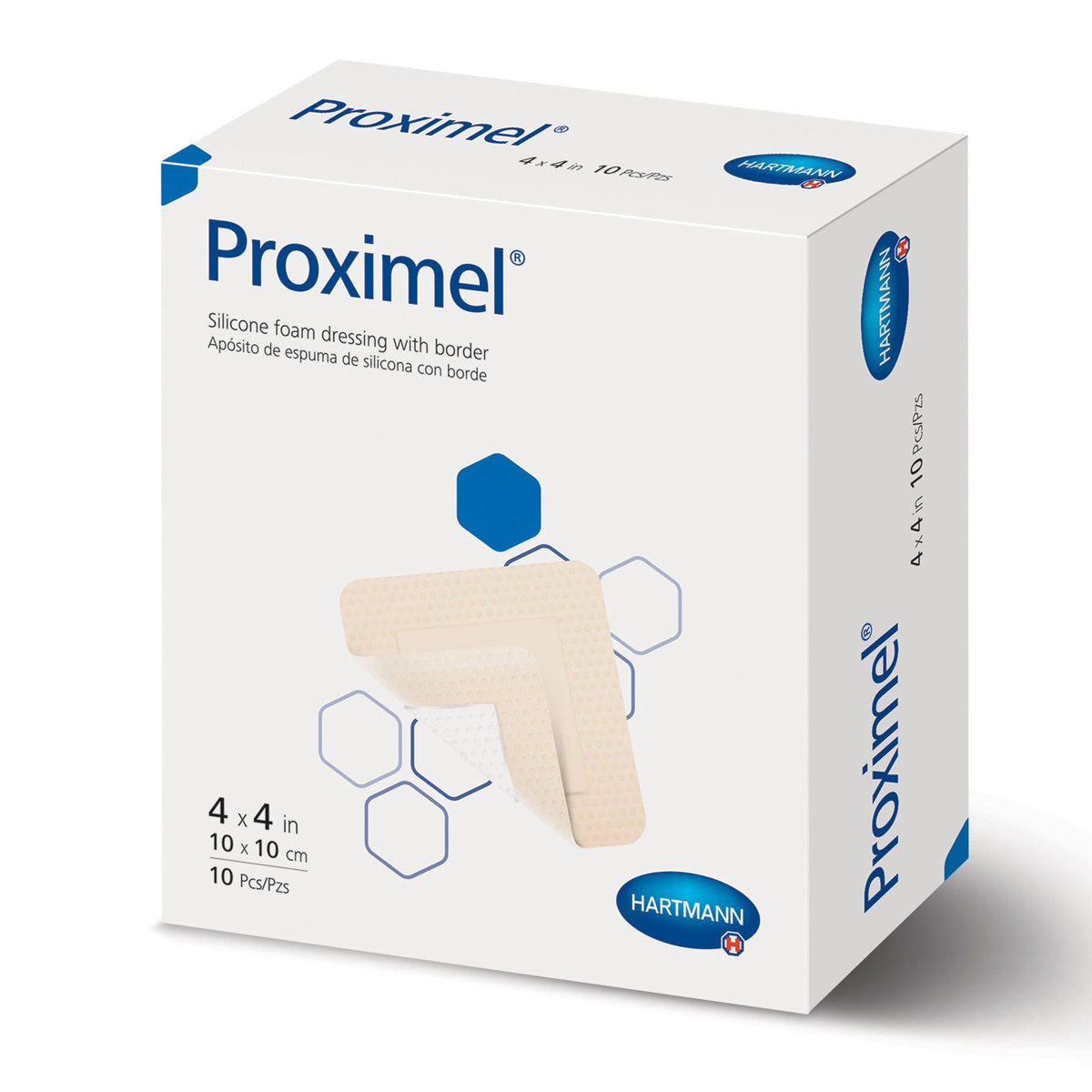 Dressing, Wnd Proximel Sil Foam W/Border 4X4" (10/Bx 6Bx/Cs), 60/Cs