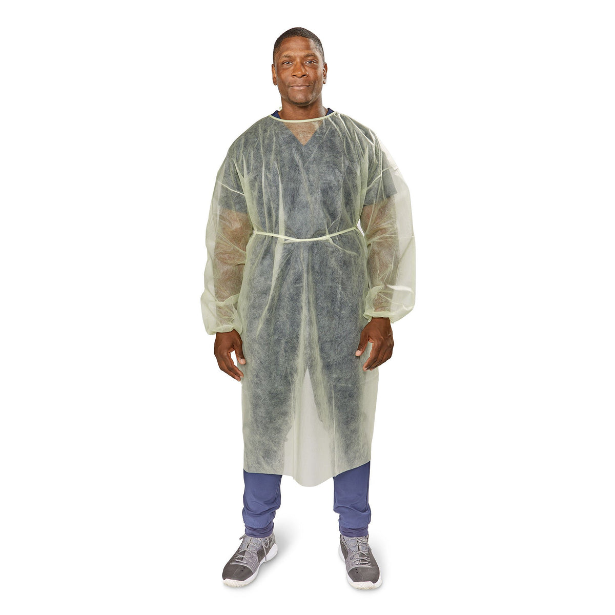 McKesson Nonrated Isolation Gowns, Yellow, One Size Fits Most, 100/CS