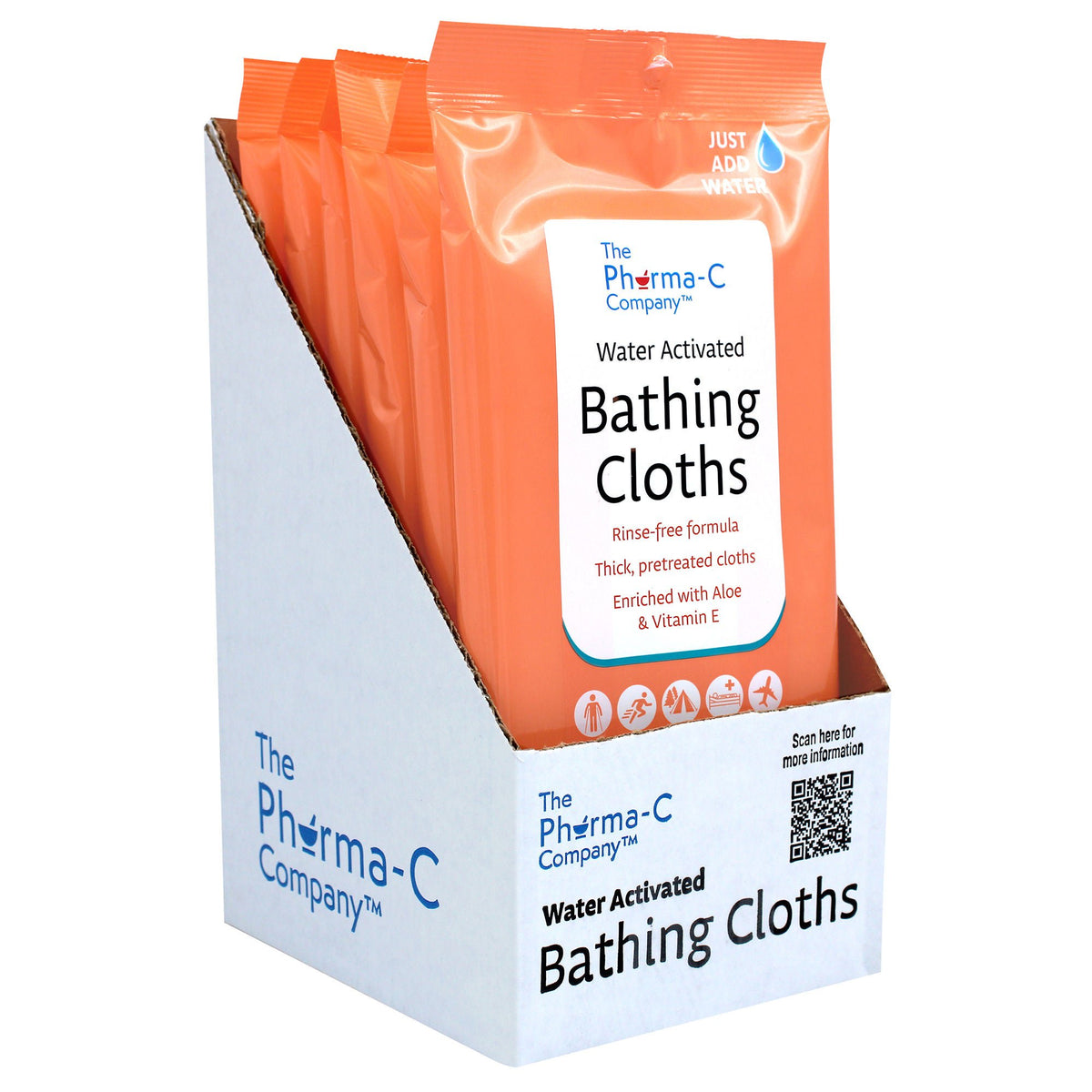 Cloth, Bathing Pharma-C 10"X8"(10/Pk 6Pk/Bx), 6/Bx