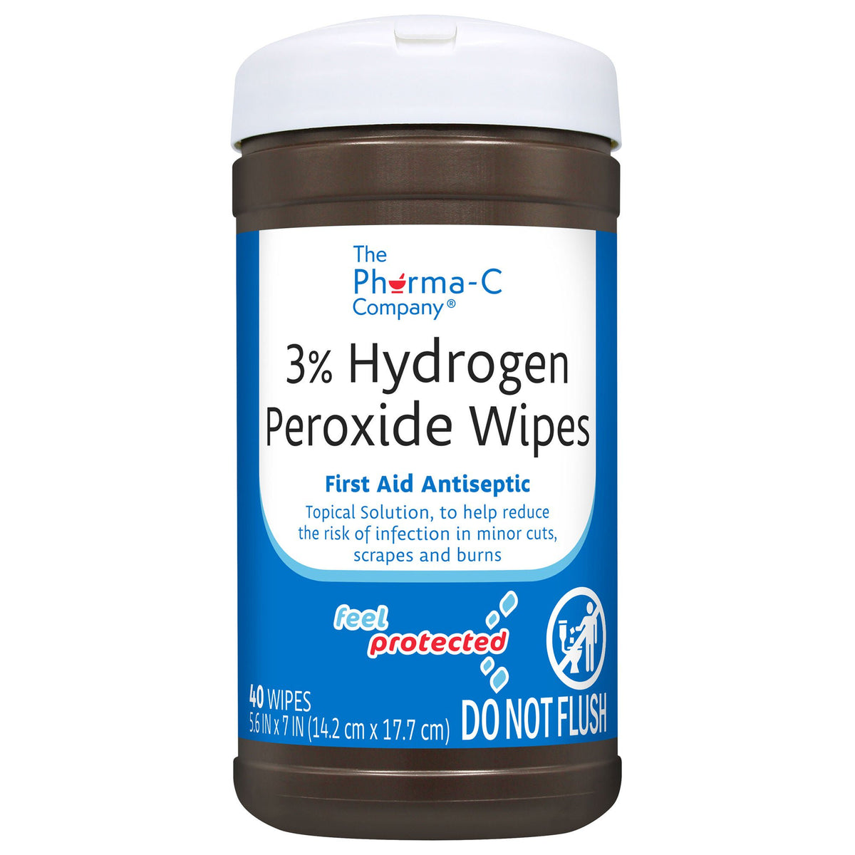 Pharma-C-Wipes® Hydrogen Peroxide Antiseptic, 6/Cs