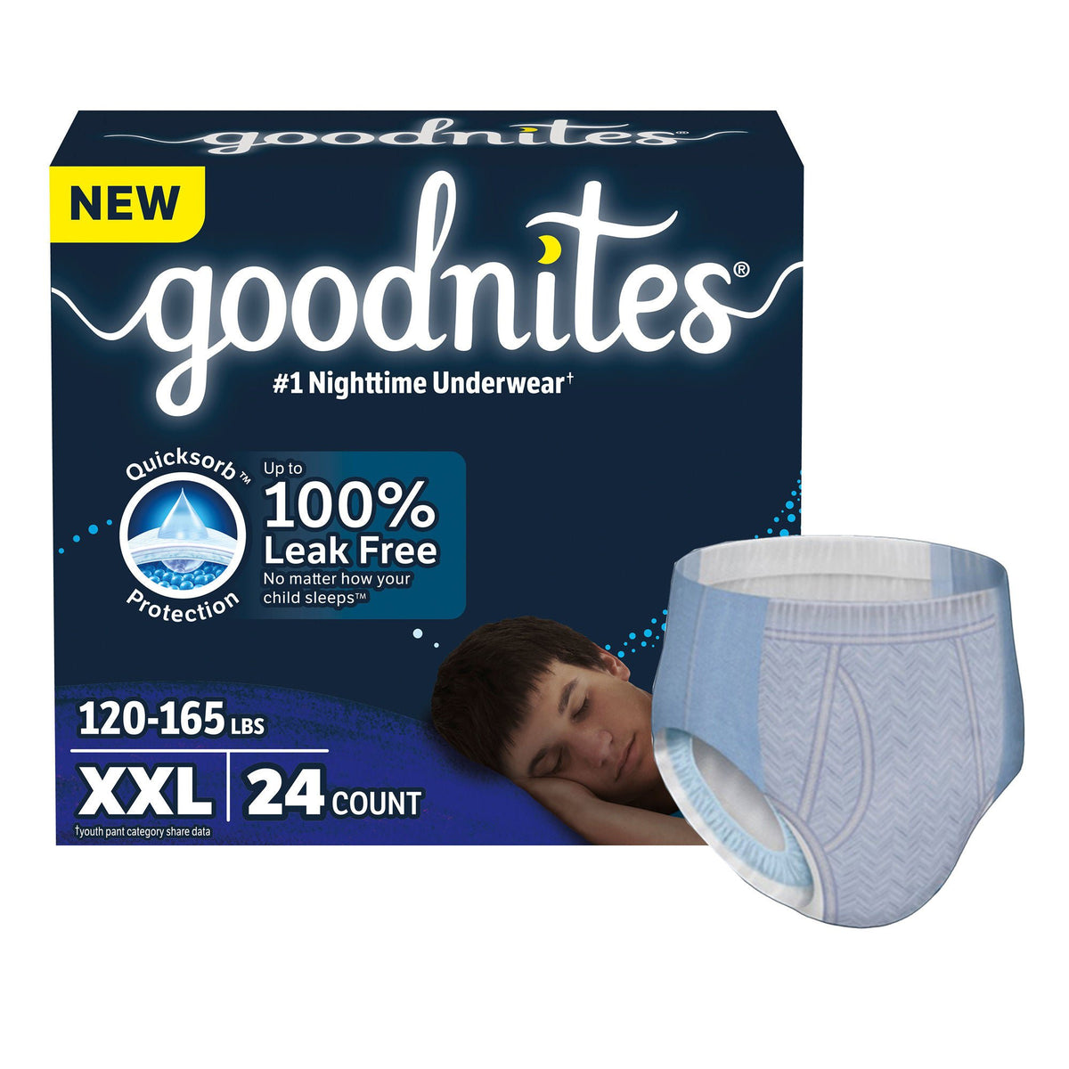 Goodnites® Nighttime Underwear For Boys, 2X-Large, 24/Cs