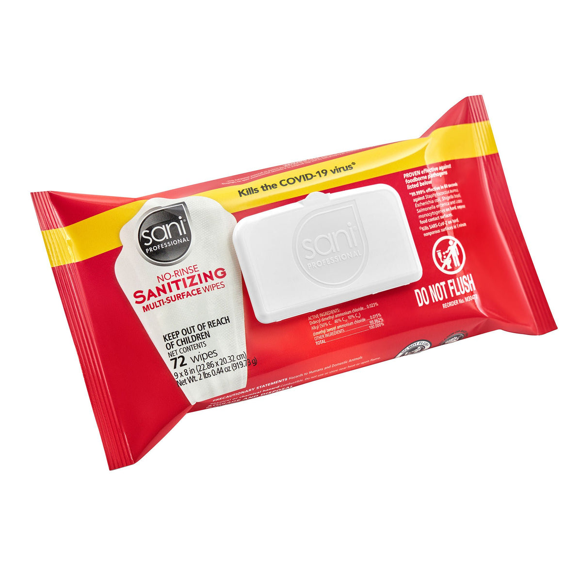 Sani Professional® Surface Disinfectant Cleaner Wipe, 8 X 9 Inch, 864/Cs