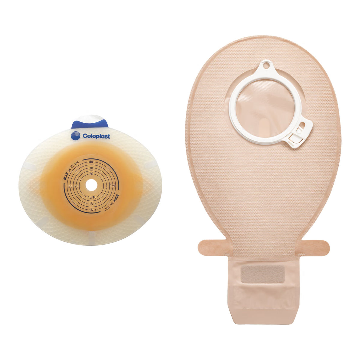 Sensura® Click 2-Piece Closed End Opaque Ostomy Pouch, Green Match, 30/Bx