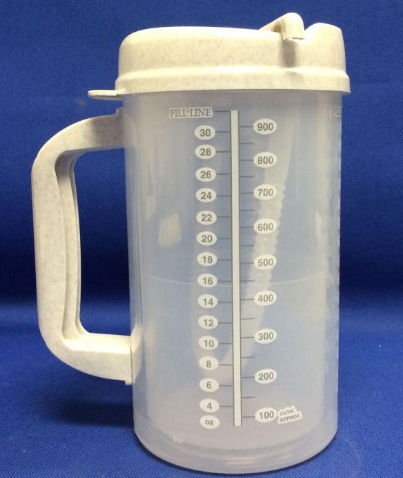 Graduated Drinking Mug, Gray, 32 Ounce, 50/Cs