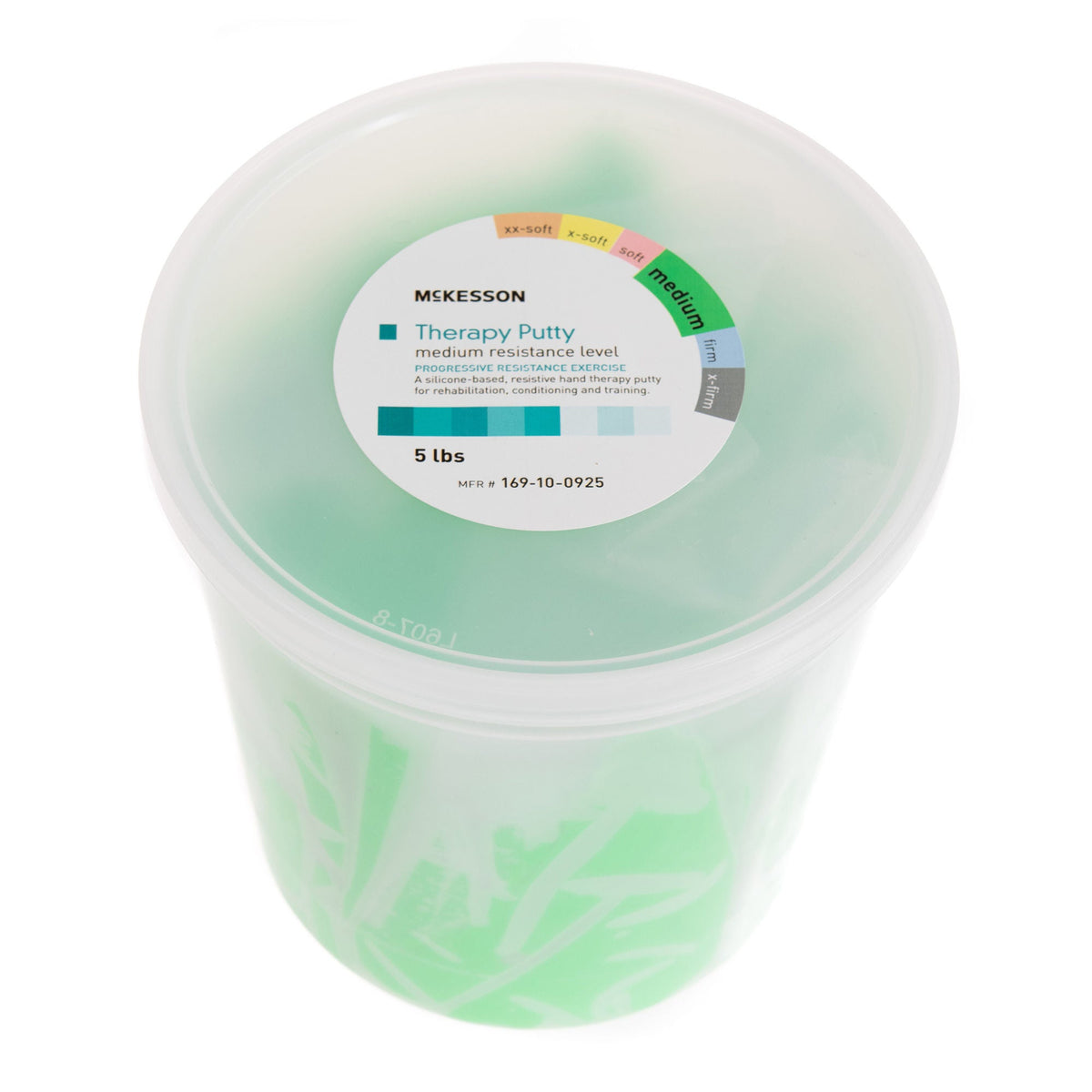 Mckesson Therapy Putty, Green, Medium, 5 Lb. Container, 1/Ea