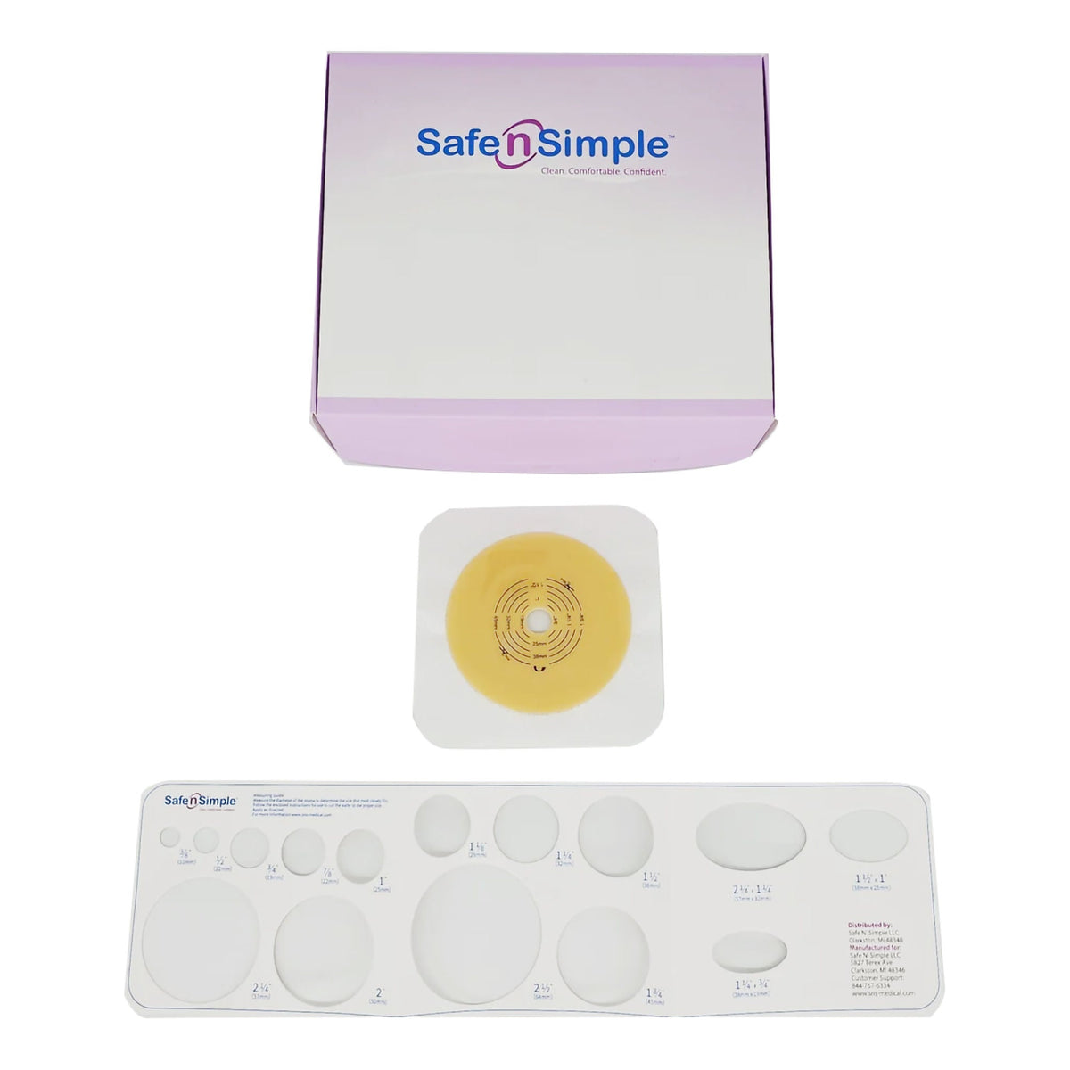 Wafer, Ostomy 2Pc Std Tape Collar Wht 2 1/4" (10/Bx 8Bx/Cs), 80/Cs
