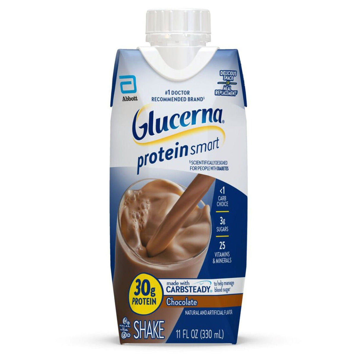 Glucerna® Protein Smart Shake, Chocolate, 12/CS