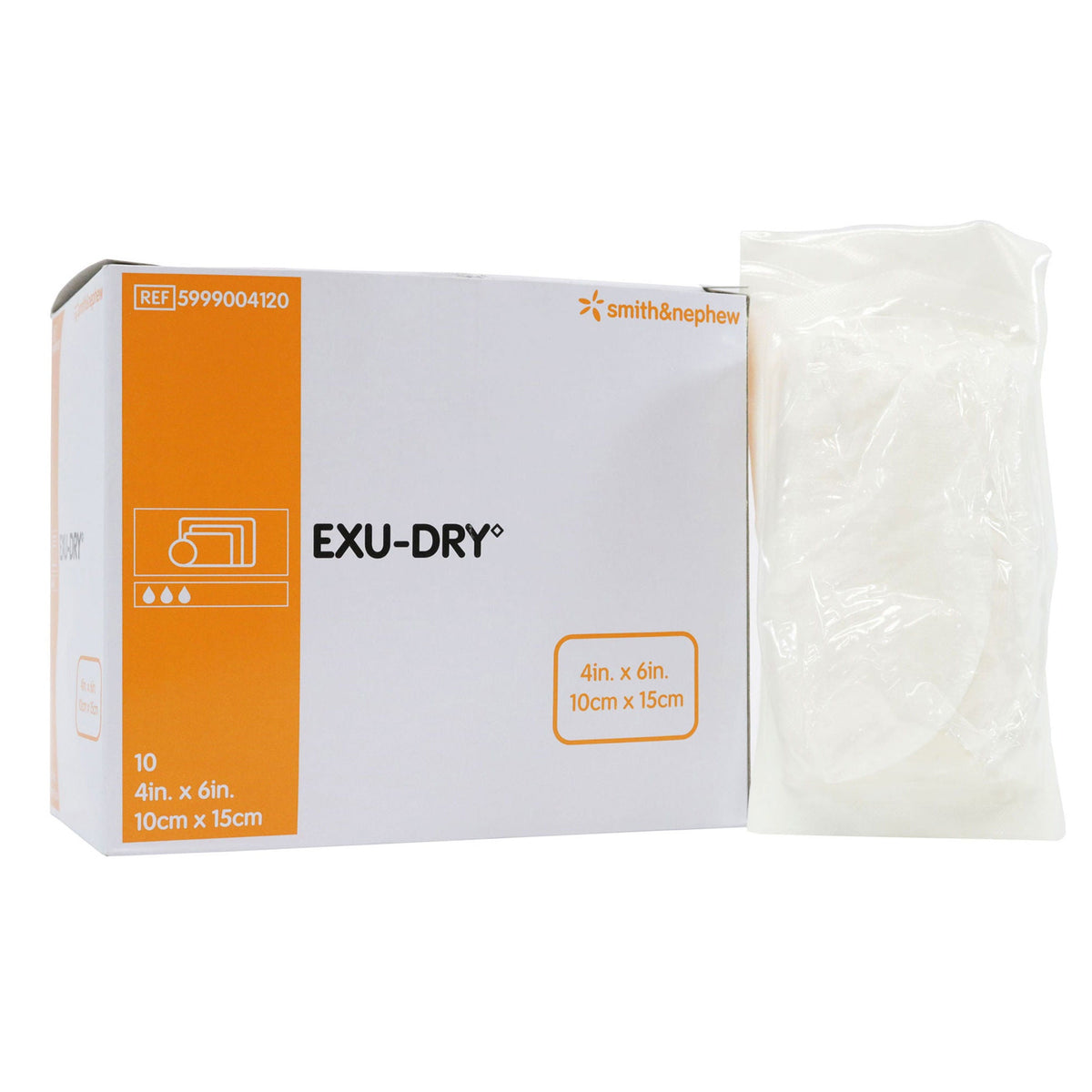 Smith & Nephew Exu-Dry Anti-Shear Super Absorbent Dressing, 4 x 6 inch, 120/CS