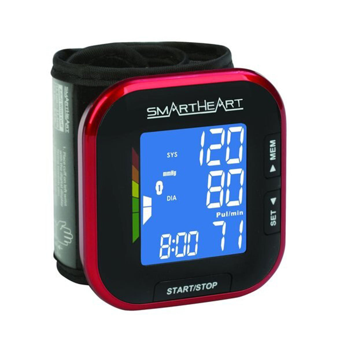 Smartheart Automatic Wrist Blood Pressure Monitor With Attached Adult Wrist Cuff, 1/Ea