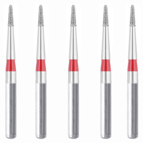 539.8F1, Needle Sharep, Short, Long Neck, 0.8 mm Dia, Fine Grit Diamond Bur, 5 per pack