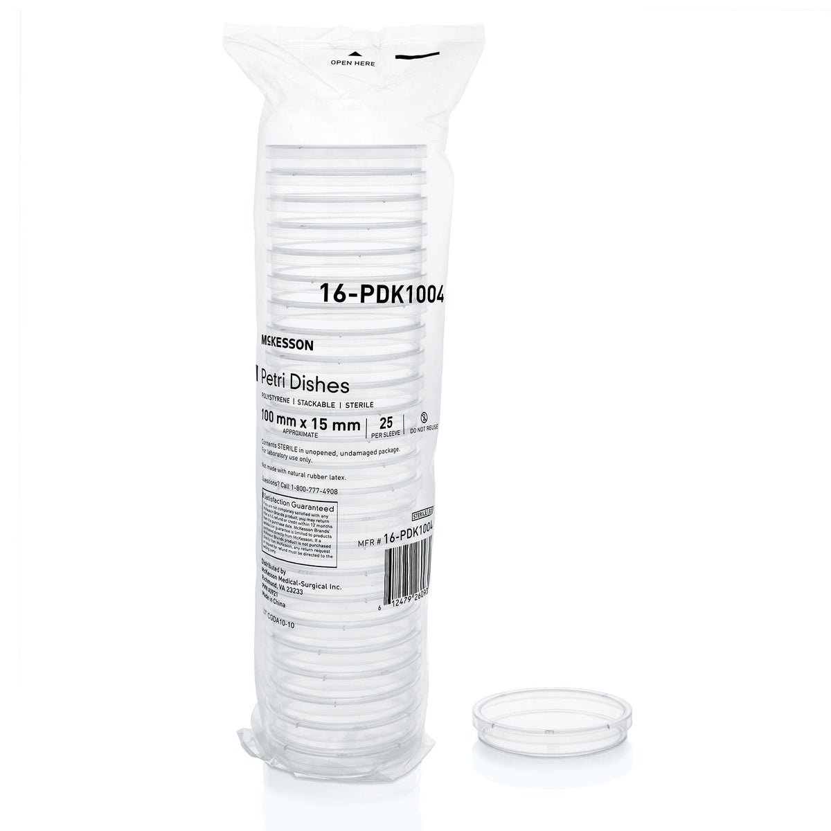McKesson Petri Dish, 100 x 15 mm, 500/CS