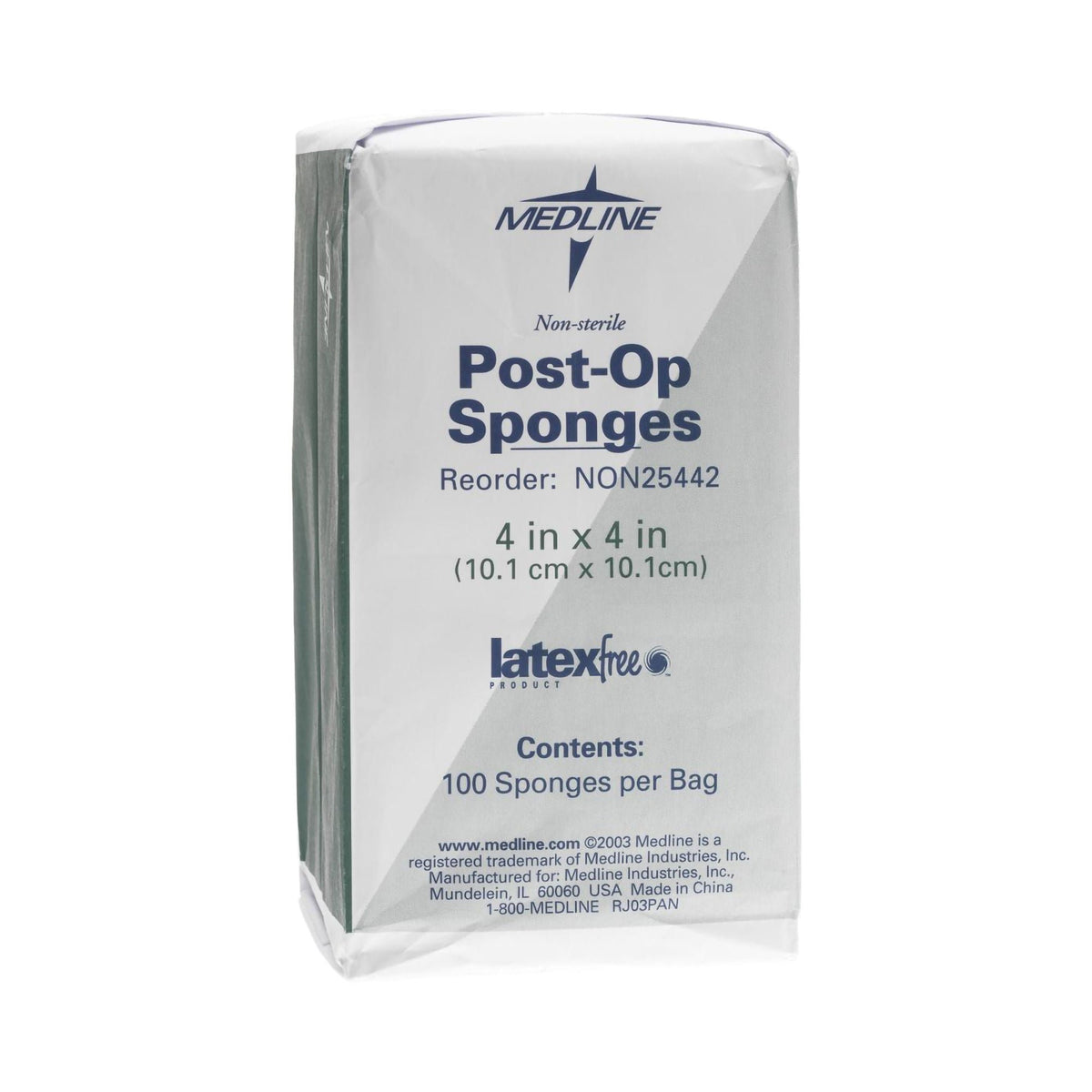 Medline Nonwoven Sponge, 4 X 4 Inch, 20/Cs