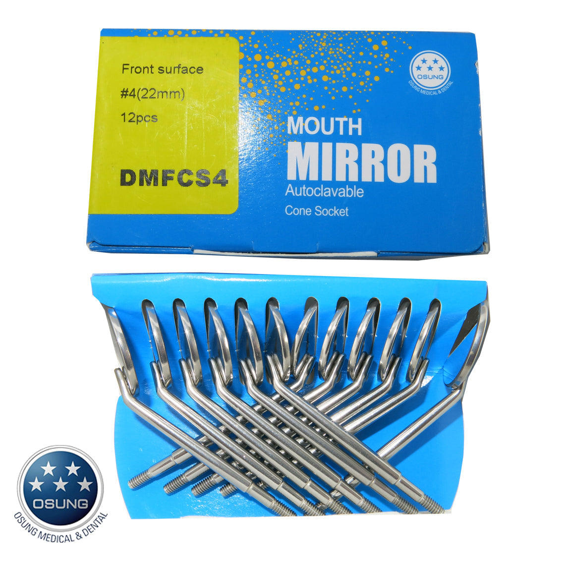 Front Surface Dental Mirror #4, 12 pcs, DMFCS4 - Osung USA