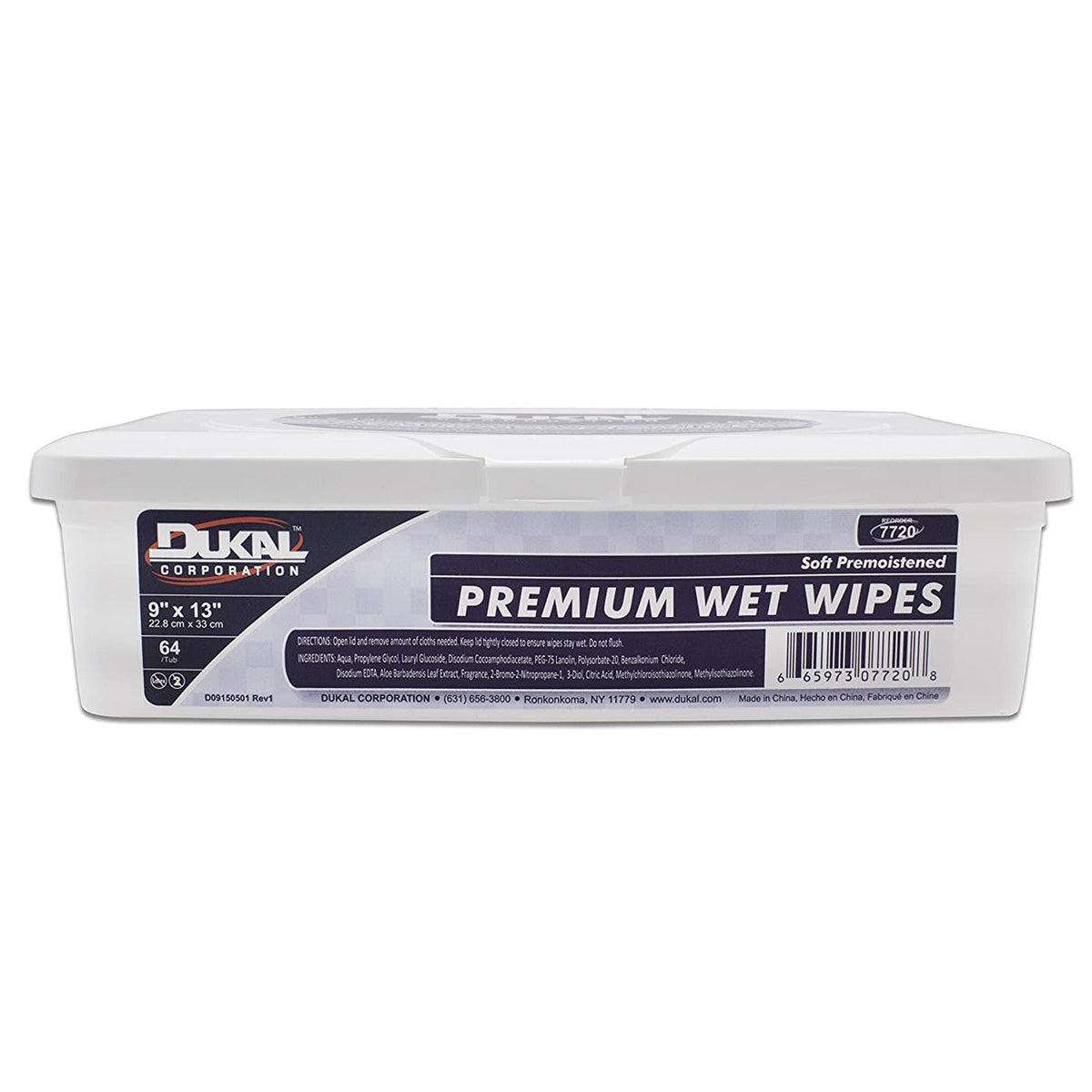 Dukal™ Premium Personal Wipe, 9 x 13 Inch, 512/CS