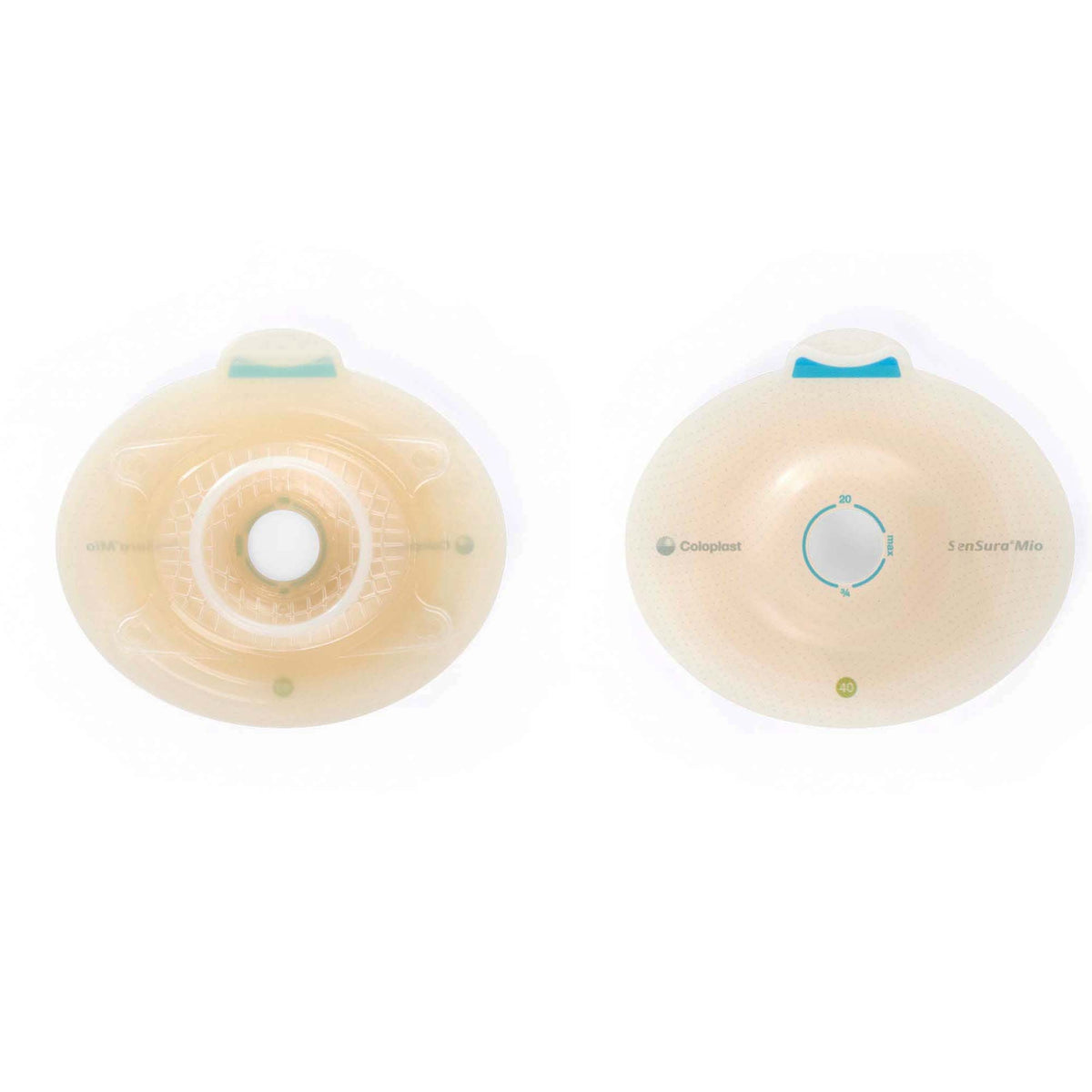 SenSura® Mio Click Convex Deep Ostomy Barrier, 18 mm Stoma Opening, Green Match, 5/BX