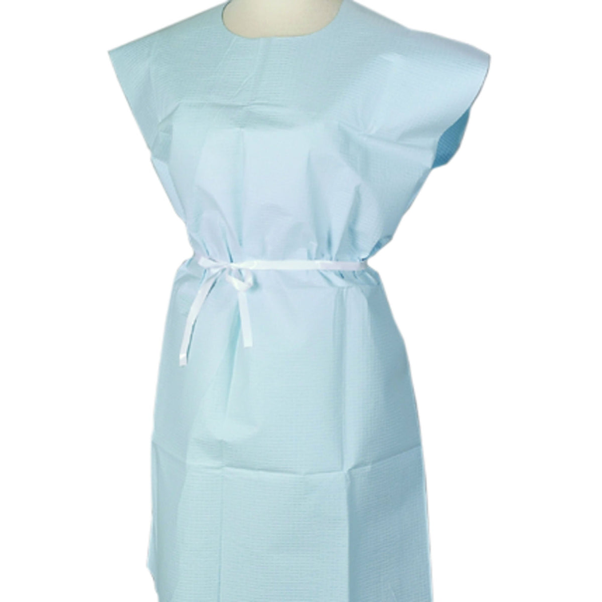 Apex™ Patient Exam Gown, Medium/Large, Blue, 50/Cs