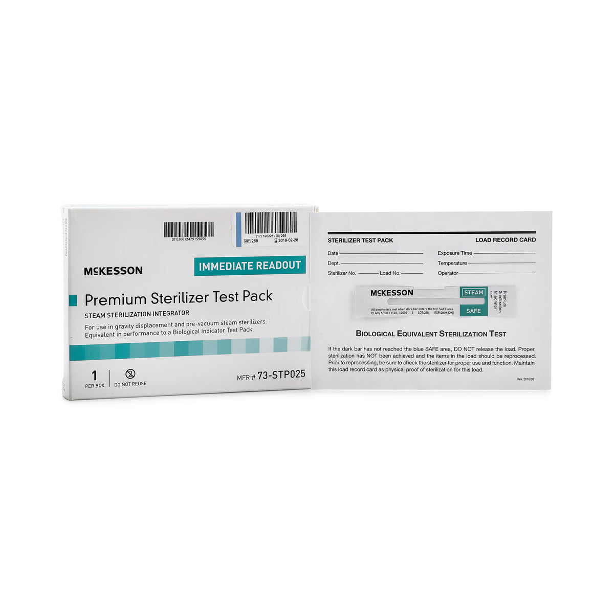 McKesson Sterilization Chemical Integrator Pack, 25/CS