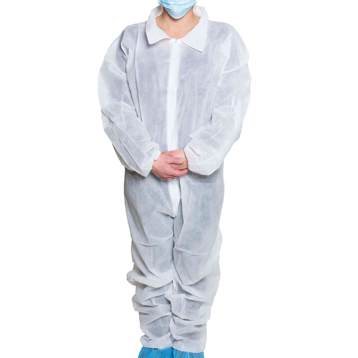 Jumpsuit, Elas Cuff Wht N/S 2Xlg (5/Bg 5Bg/Cs), 25/Cs
