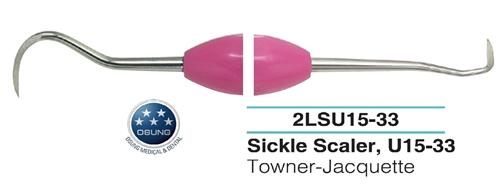 Sickle Scaler, Towner Jacquette, Autoclavable Silicone Handle, U15-33 - Osung USA