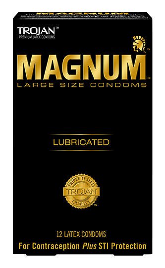 Trojan® Magnum® Lubricated Latex Condom, Large, 1000/Cs