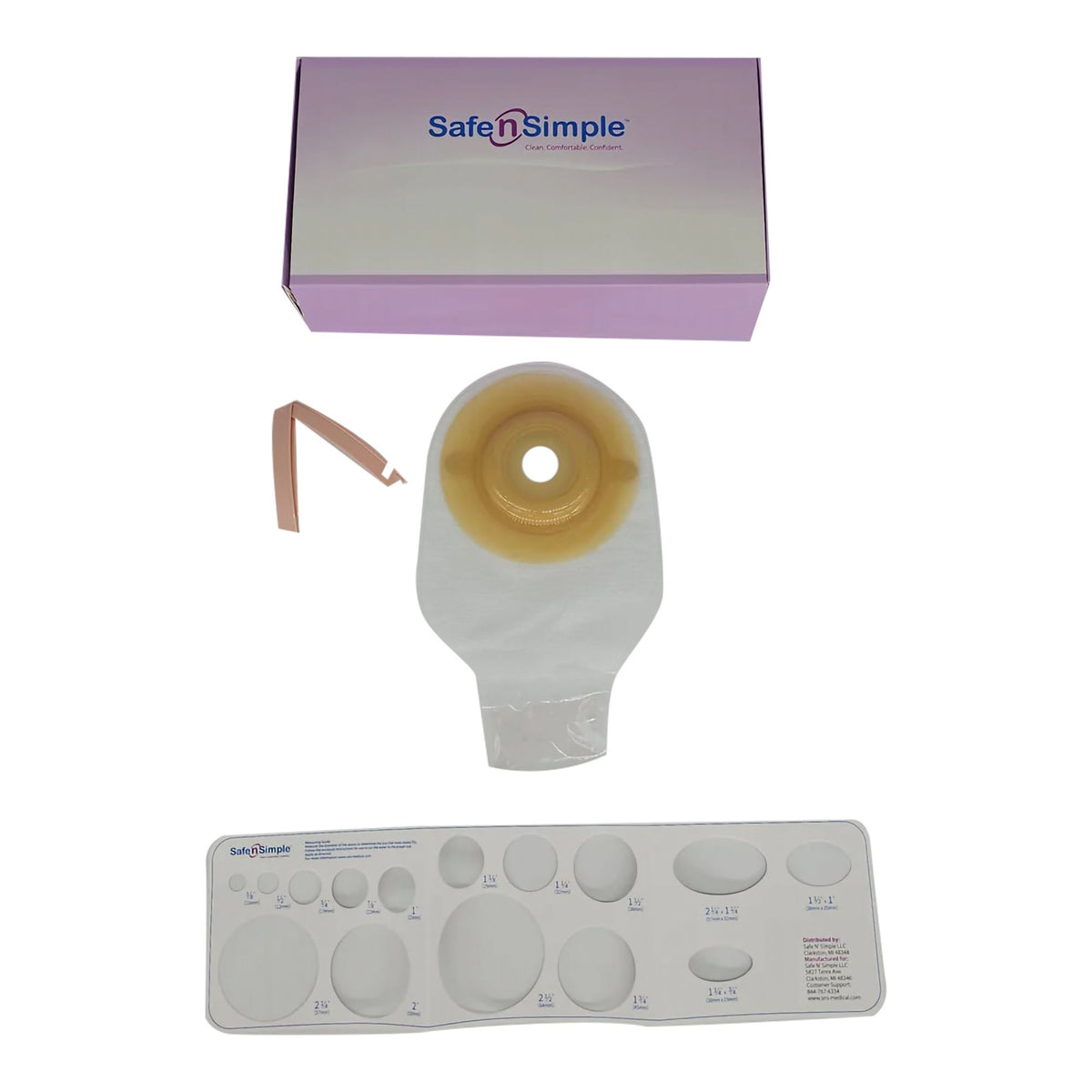 Pouch, Ostomy 1Pc Ext Std Trnsprnt 1"X12" (10/Bx 8Bx/Cs), 10/Bx