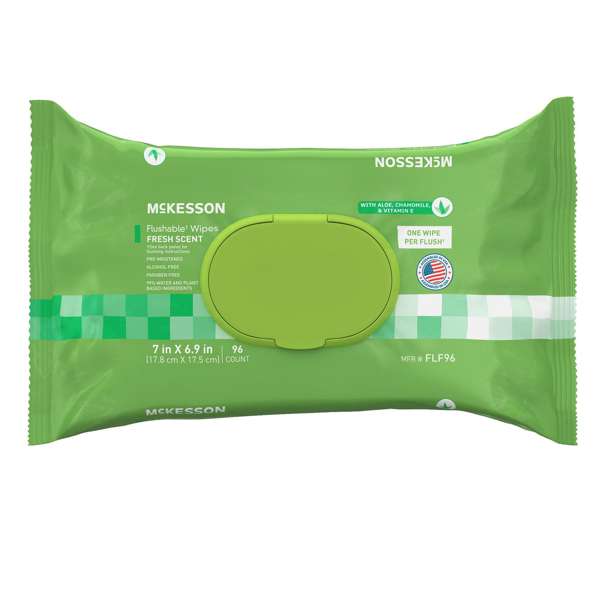 McKesson Flushable* Wet Wipes - Scented, 96 Wet Wipes per Pack, 576/CS