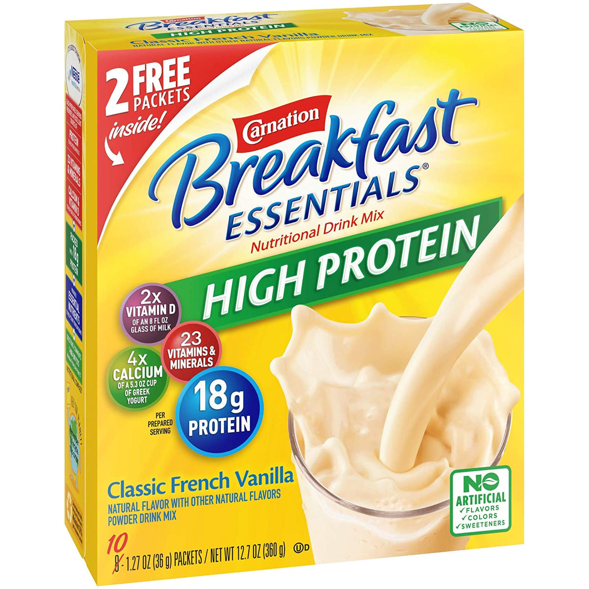 Carnation Breakfast Essentials® High Protein Vanilla Nutritional Drink, 60/CS