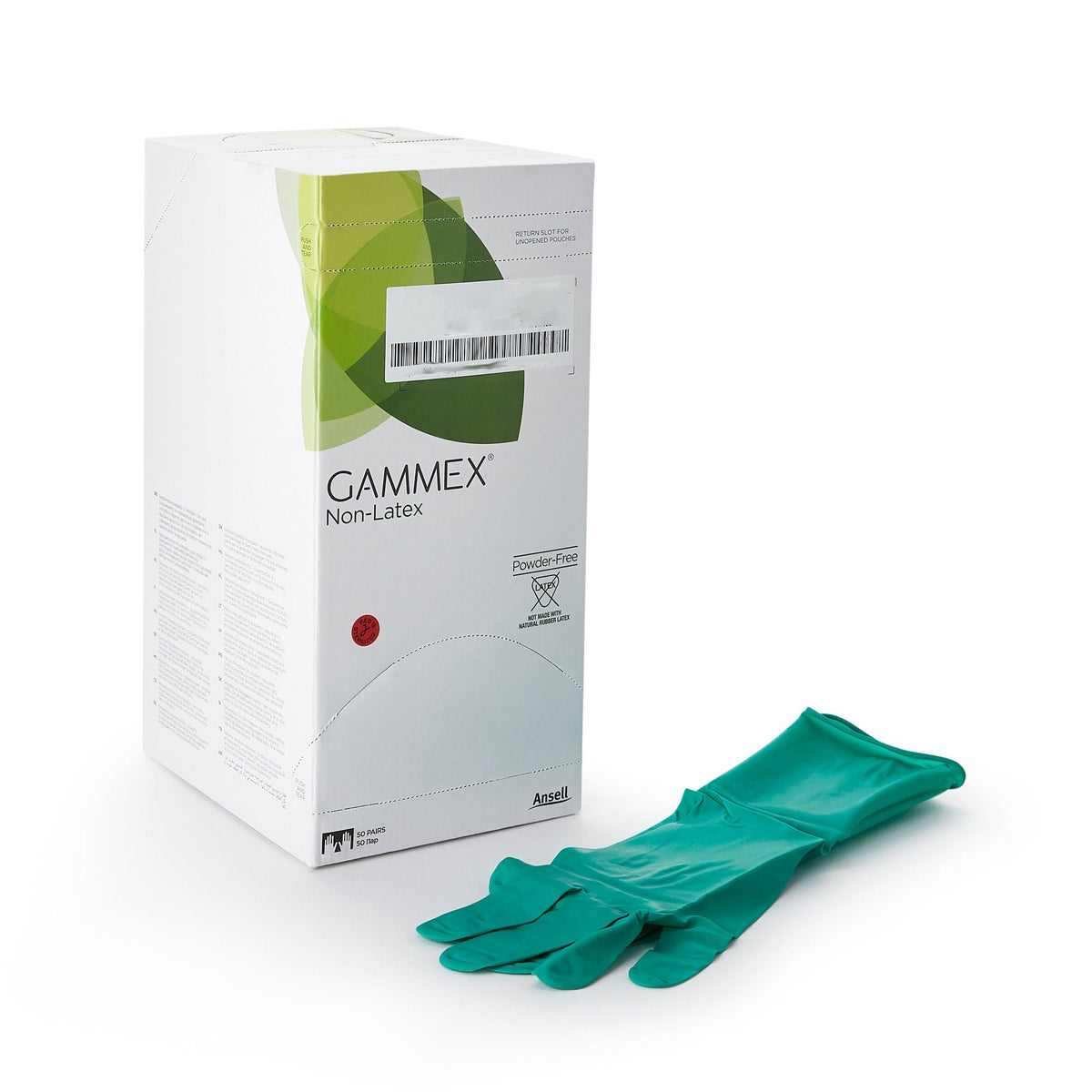 Gammex® Non-Latex Polyisoprene Surgical Glove, Size 9, Green, 50/BX