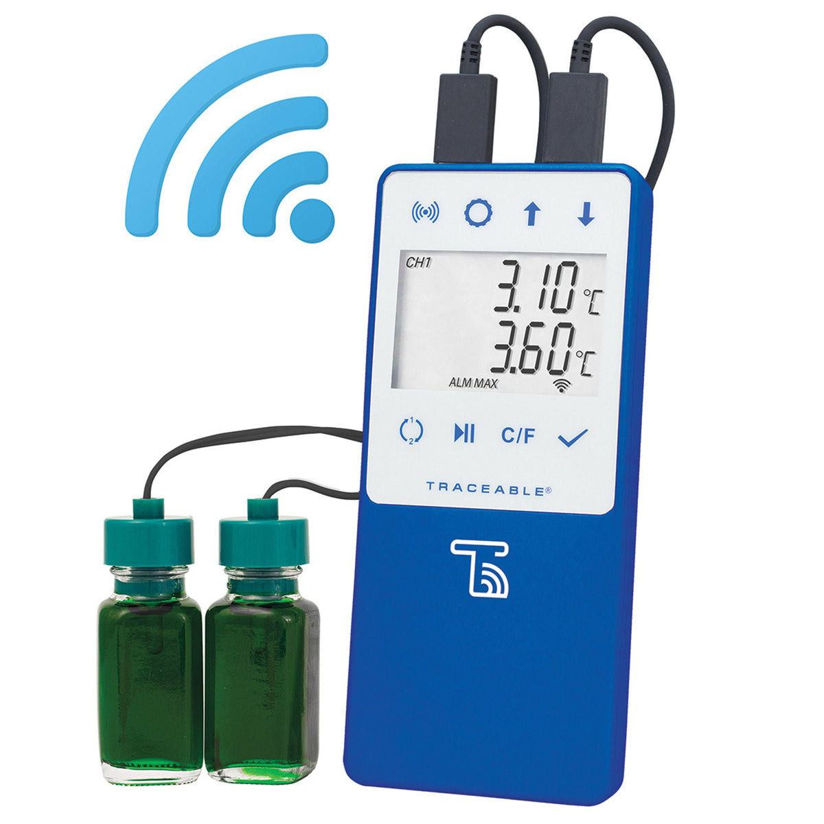 Thermometer, Refrig/Freezer Traceablelive Wifi Datalogging, 1/Ea