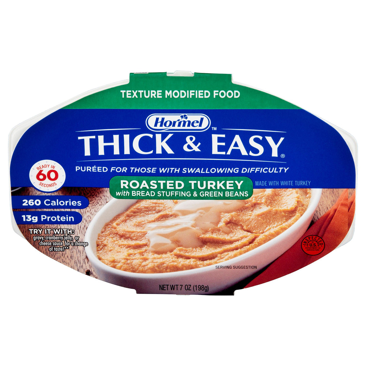 Thick & Easy® Purées Turkey With Stuffing And Green Beans Purée Thickened Food, 7/Cs