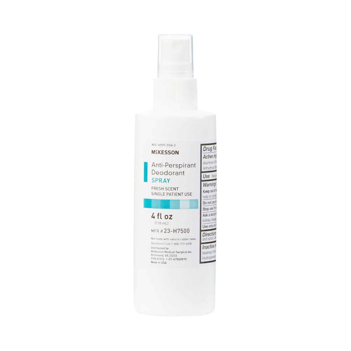 Mckesson Antiperspirant / Deodorant, Fresh Scent, 4-Ounce Spray Bottle, 48/Cs