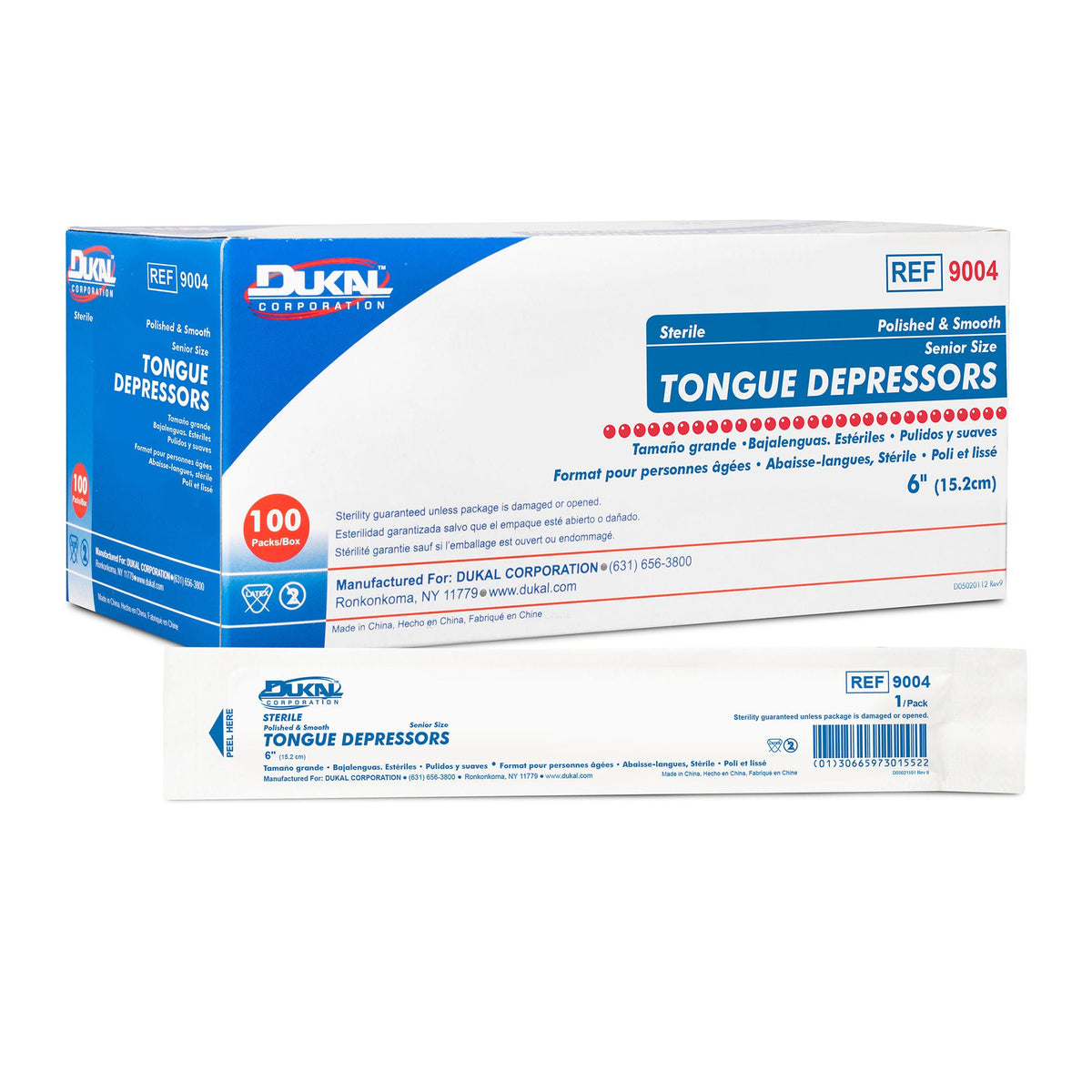 Dukal™ Individually Wrapped Tongue Depressors, 1000/CS