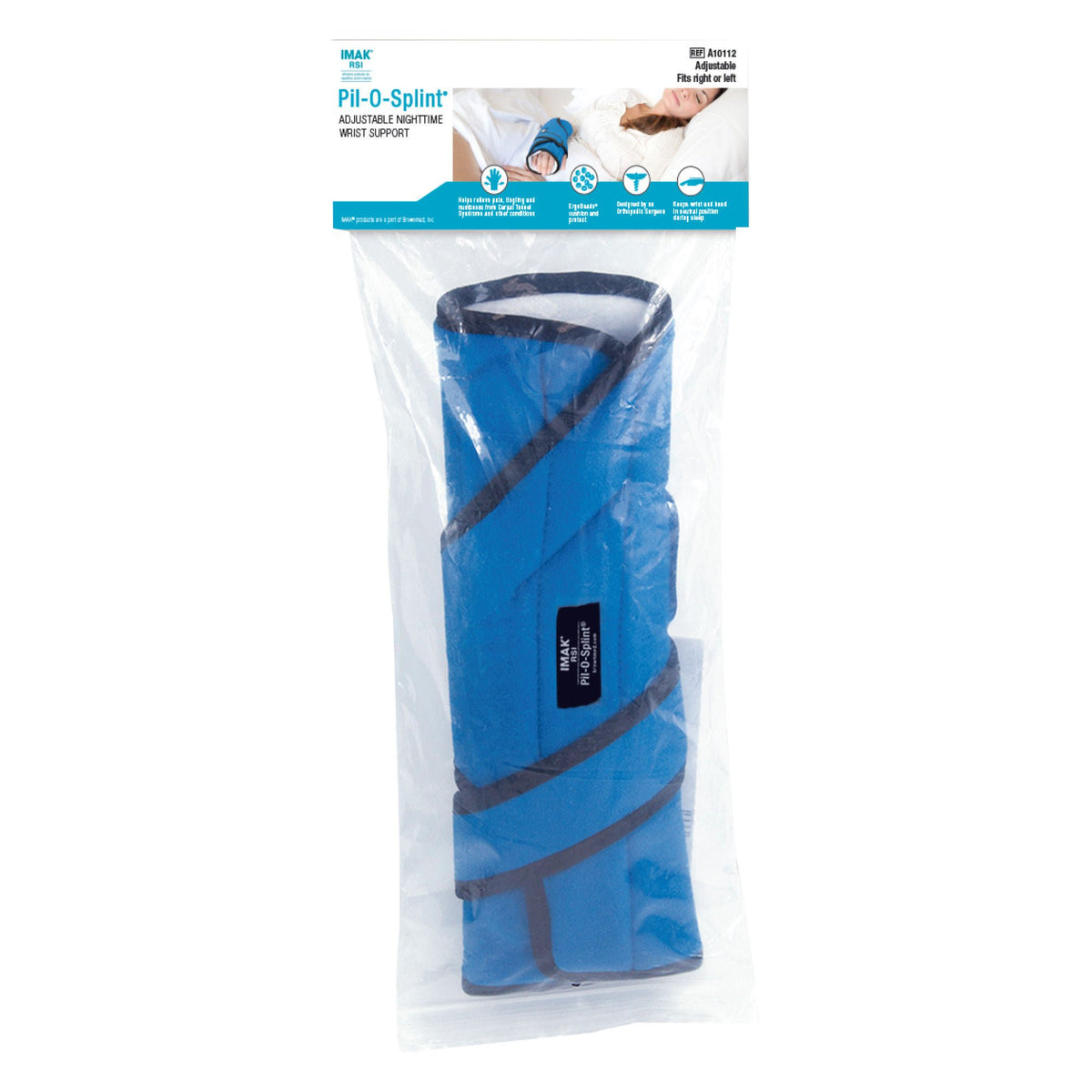 IMAK® RSI Pil-O-Splint® Nighttime Wrist Splint, One Size Fits Most, 1/EA