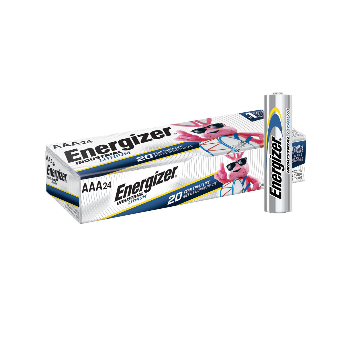 Energizer® Industrial Aaa Alkaline Batteries, 24 Pack, 144/Cs